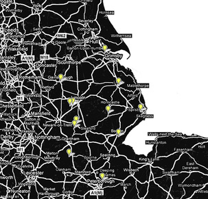 Map of Lincolnshire's active landfill sites
